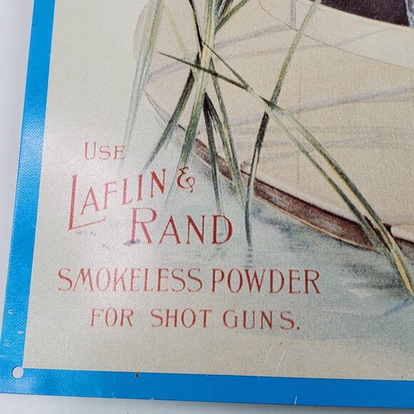 Vintage Laflin & Rand Metal Sign 16x10 Inch Hunting - Picture 2 of 3